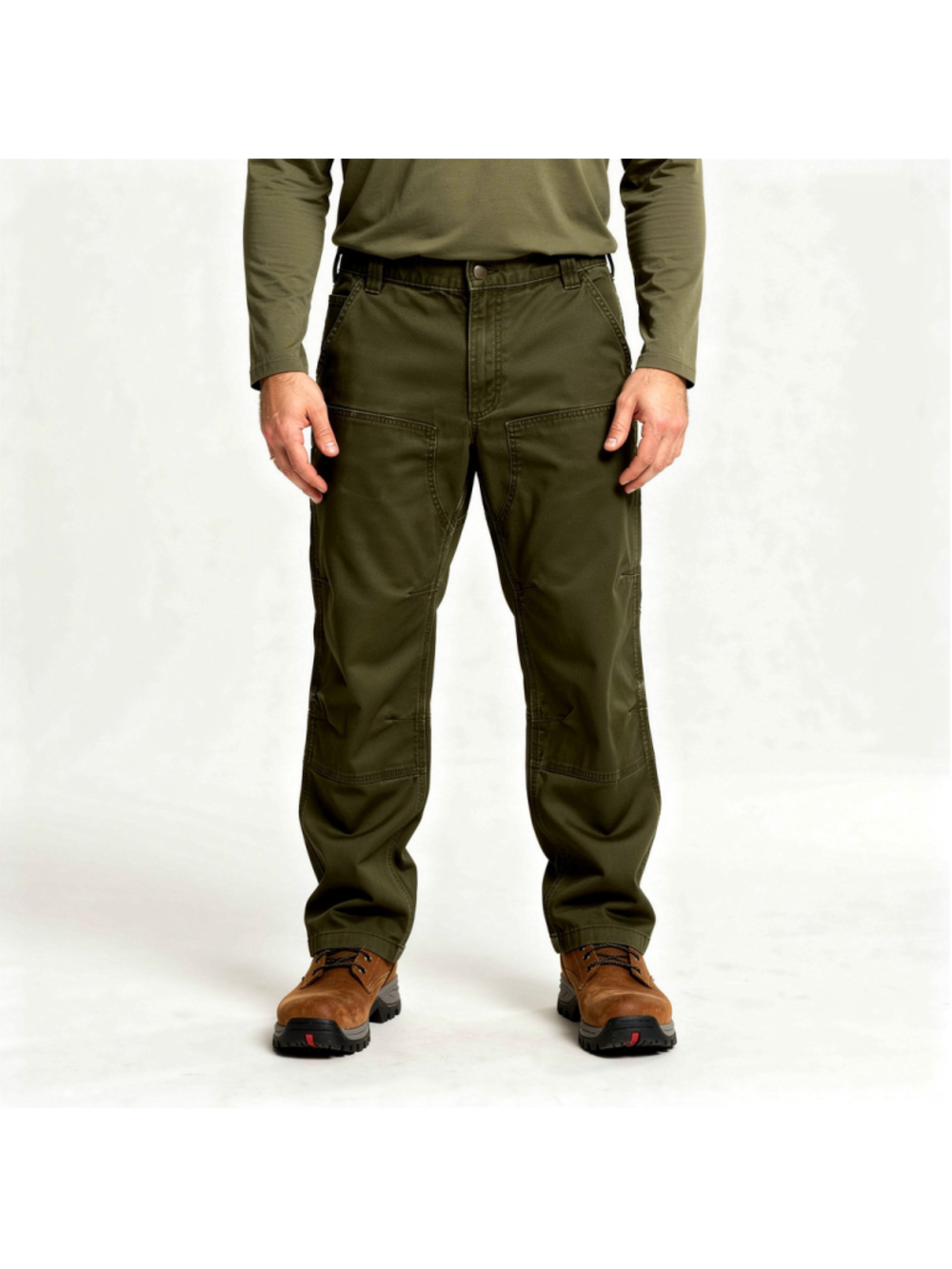 Carhartt Double Knee Work Pants Olive Green Relaxed Fit 33x30 Heritage Utility